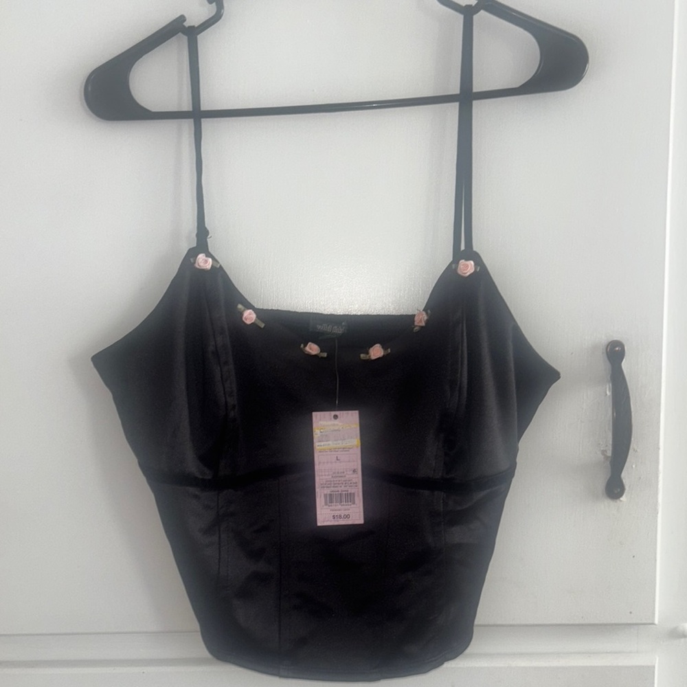 Wild Fable Black Bustier Camisole Top